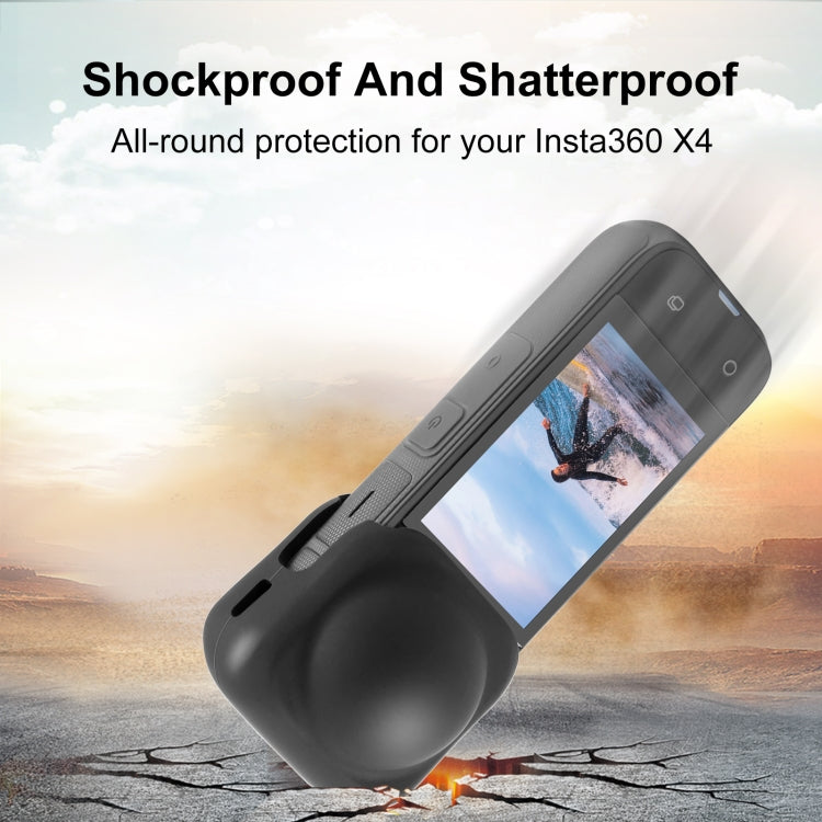 For Insta360 X4 / X5 PULUZ Silicone Protective Lens Cover (Black) - Len Accessories by PULUZ | Online Shopping UK | buy2fix