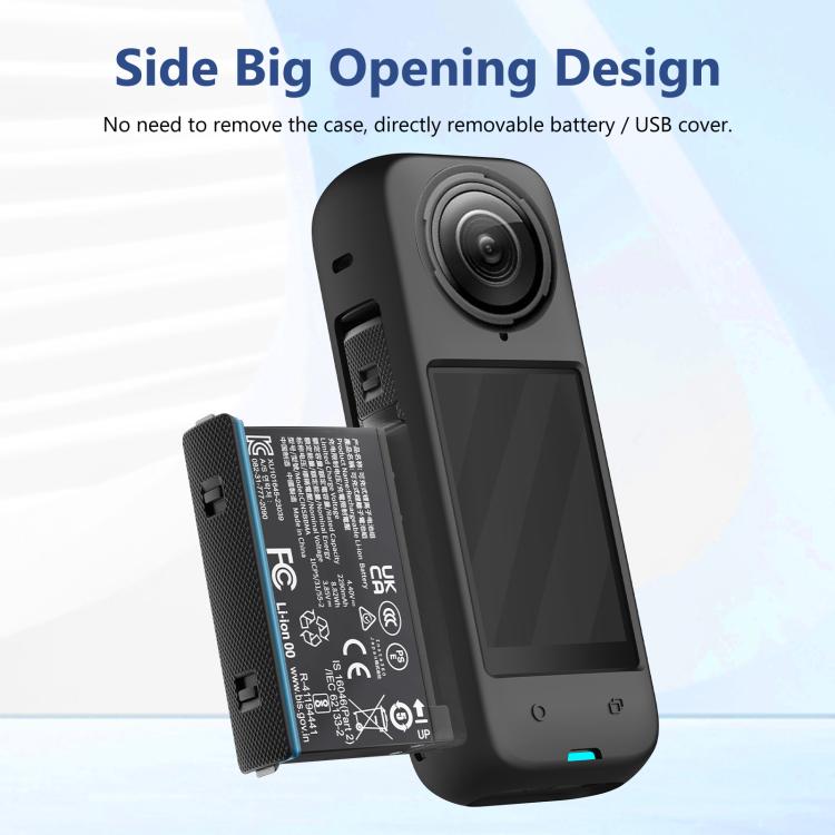 For Insta360 X4 PULUZ Full Body Dust-proof Silicone Protective Case (Black) - Case & Bags by PULUZ | Online Shopping UK | buy2fix