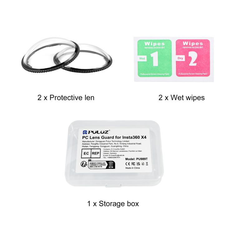 For Insta360 X4 PULUZ Rotation PC Lens Guard Protective Cover (Transparent) - Len Accessories by PULUZ | Online Shopping UK | buy2fix