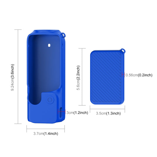 For DJI OSMO Pocket 3 PULUZ 2 in 1 Silicone Cover Case Set with Strap (Blue) by PULUZ