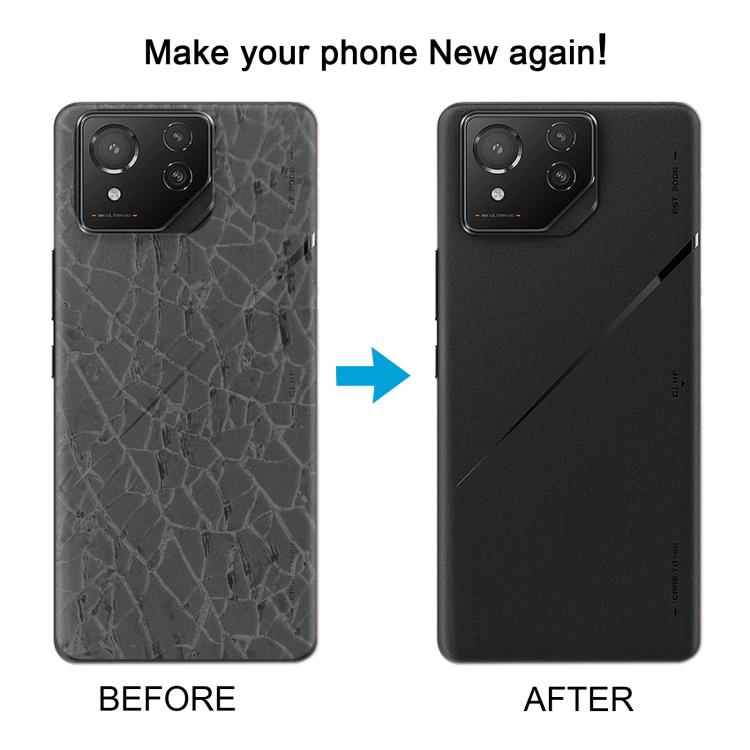 For Asus ROG Phone 9 5G Original Glass Battery Back Cover with Camera Lens Cover(Matte White) - Back Cover by buy2fix | Online Shopping UK | buy2fix