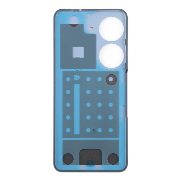 For Asus Zenfone 10 AI2302 Leather Material Battery Back Cover(Blue) - Back Cover by buy2fix | Online Shopping UK | buy2fix