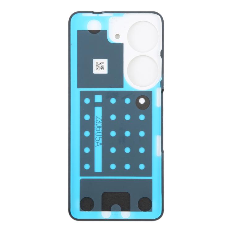 For Asus Zenfone 10 AI2302 Leather Material Battery Back Cover(White) - Back Cover by buy2fix | Online Shopping UK | buy2fix