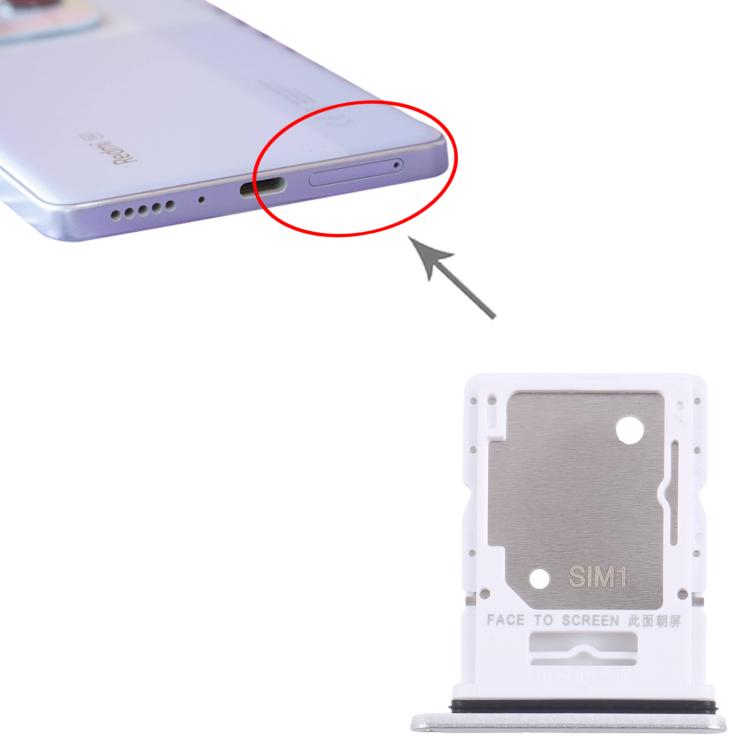 For Xiaomi Redmi Note 14 5G 10pcs Original SIM + SIM / Micro SD Card Tray (Silver) - Card Tray by buy2fix | Online Shopping UK | buy2fix