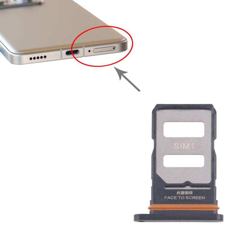 For Xiaomi Redmi Note 14 Pro+ 5G 10pcs Original SIM Card Tray + SIM Card Tray (Black) - Card Tray by buy2fix | Online Shopping UK | buy2fix