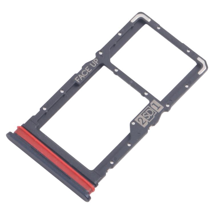 For Motorola Moto G53 XT2335-2 10pcs Original SIM + Micro SD Card Tray (Black) - Card Socket by buy2fix | Online Shopping UK | buy2fix