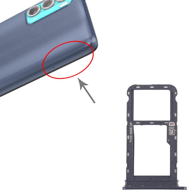 For Motorola Moto G60 10pcs Original SIM + Micro SD Card Tray (Black) - Card Socket by buy2fix | Online Shopping UK | buy2fix