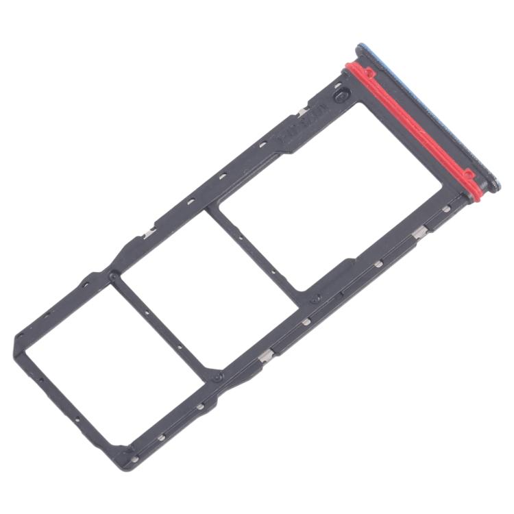 For Motorola Moto G04s 10pcs Original SIM Card Tray + SIM Card Tray + Micro SD Card Tray (Blue) - Card Socket by buy2fix | Online Shopping UK | buy2fix