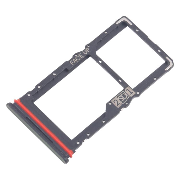 For Motorola Moto G56 10pcs Original SIM Card Tray + Micro SD Card Tray (Green) - Card Socket by buy2fix | Online Shopping UK | buy2fix