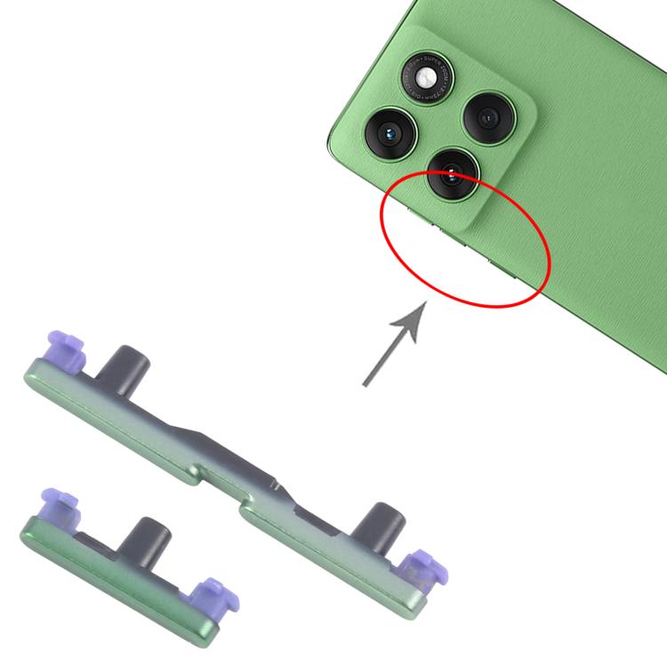 For Motorola Edge 60 10pairs Power Button and Volume Control Button (Green) - Others by buy2fix | Online Shopping UK | buy2fix