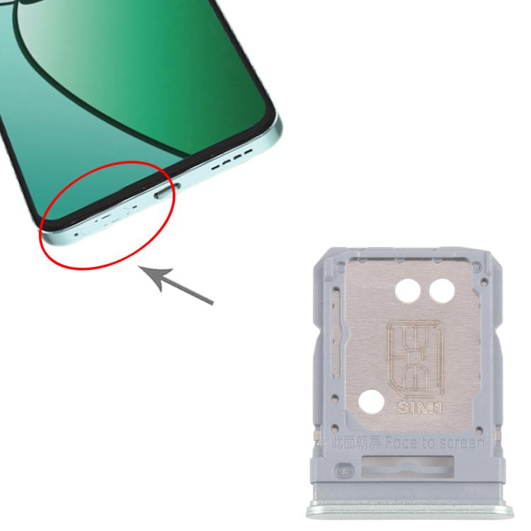 For Realme 12+ 5G RMX3867 10pcs Original SIM Card Tray + SIM Card Tray / Micro SD Card Tray (Light Green) - Card Tray by buy2fix | Online Shopping UK | buy2fix