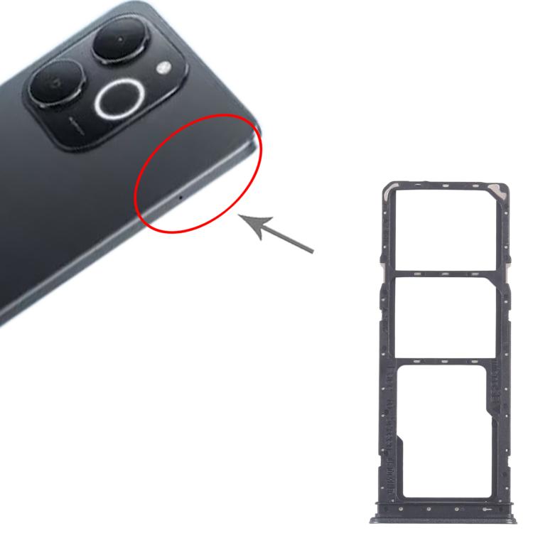 For Realme Narzo C71 4G RMX5303 10pcs Original SIM Card Tray + SIM Card Tray + Micro SD Card Tray (Dark Green) - Card Tray by buy2fix | Online Shopping UK | buy2fix