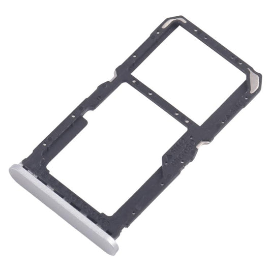 For Xiaomi Redmi A3x 10pcs SIM Card Tray + SIM Card Tray / Micro SD Card Tray (Silver) - Card Tray by buy2fix | Online Shopping UK | buy2fix