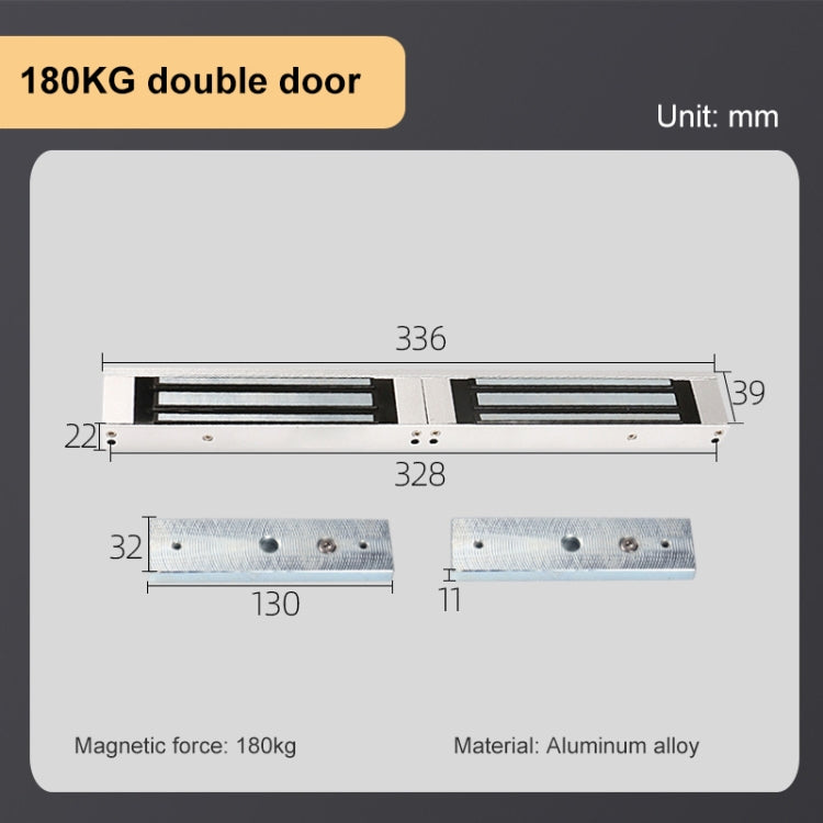YH-180D Double Door Magnetic Lock (180kg) by buy2fix