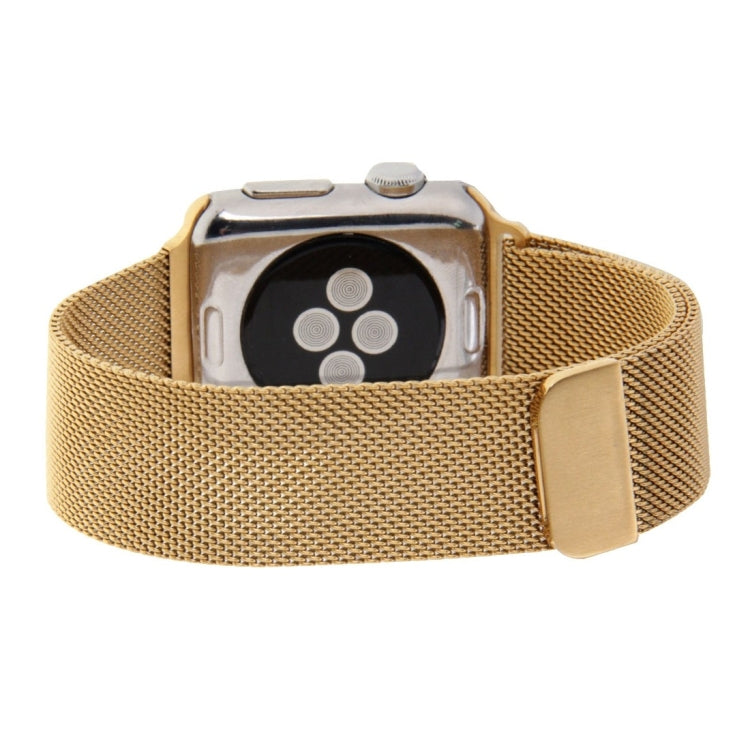 For Apple Watch 38mm Milanese Loop Magnetic Stainless Steel Watch Band(Gold) - Watch Bands by buy2fix | Online Shopping UK | buy2fix