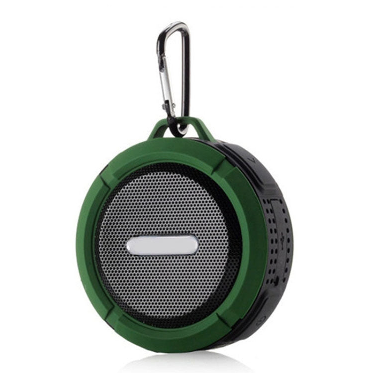 C6 Outdoor Waterproof Bluetooth Speaker with Suction, Support Hands-free Calling(Green) - Waterproof Speaker by buy2fix | Online Shopping UK | buy2fix