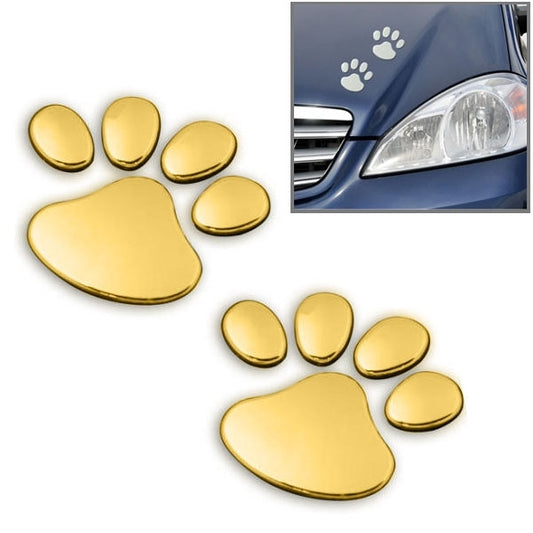3D Footprint Pattern Car Sticker, Size: 7cm x 6cm (approx.)(Gold) - Decorative Sticker by buy2fix | Online Shopping UK | buy2fix