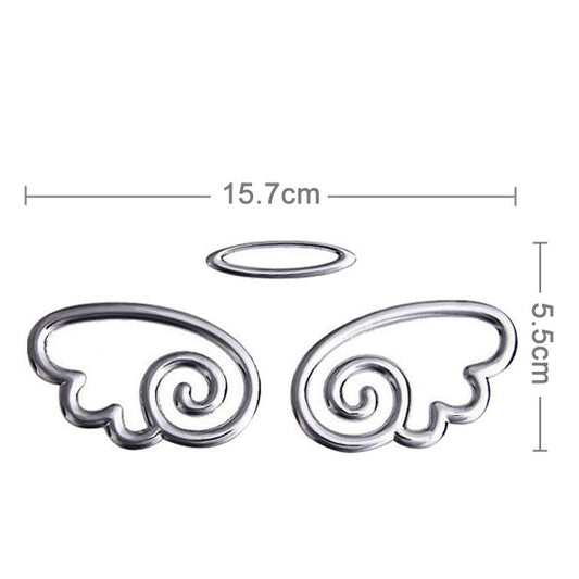 3D Wings Pattern Auto Emblem Logo Decoration Car Sticker, Size: 15.7cm x 5.5cm (approx.)(Silver) - Decorative Sticker by buy2fix | Online Shopping UK | buy2fix
