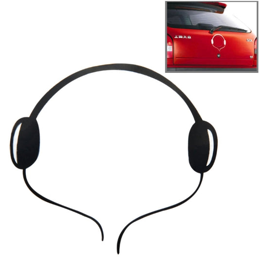 Headphone Pattern Auto Emblem Logo Decoration Car Sticker, Size: 16cm x 16cm (approx.)(Black) by buy2fix