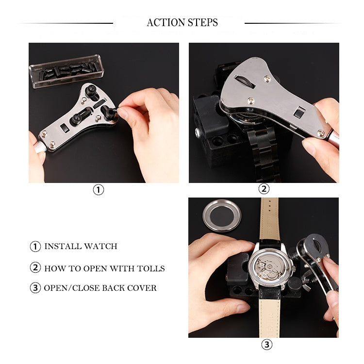 20 Sets of Watch Repair Tools Set Screwdrivers Case Opener - Watch Repair Tools by buy2fix | Online Shopping UK | buy2fix