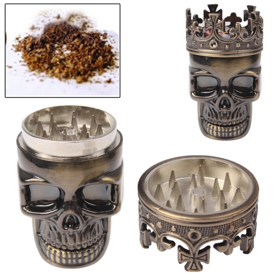 Skull King Style Zinc Alloy Double Layers Herb Tobacco Cigarette Grinder (Bronze) by buy2fix