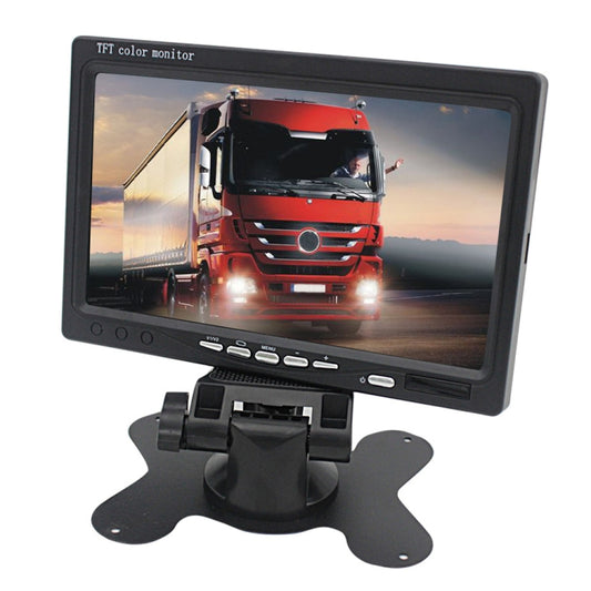 7.0 inch Car Monitor / Surveillance Cameras Monitor with Adjustable Angle Holder & Remote Controller, Dual Video Input by buy2fix