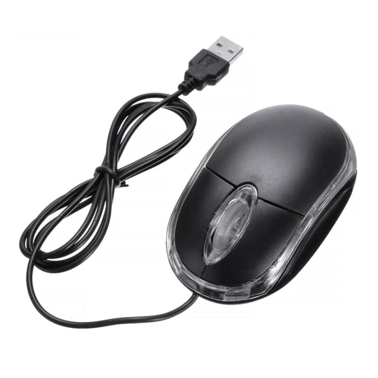 1000dpi Colorful Light USB Scroll Wheel Optical Mouse(Black) - Wired Mice by buy2fix | Online Shopping UK | buy2fix