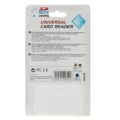 USB 2.0 Multi Card Reader, Support SD/MMC, MS, TF, M2 Card(Grey) by buy2fix