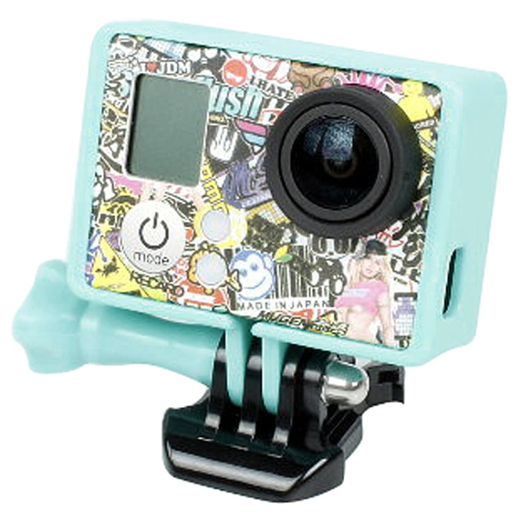 TMC High Quality Tripod Cradle Frame Mount Housing for GoPro HERO4 /3+ /3, HR191(Blue) - Protective Frame by TMC | Online Shopping UK | buy2fix