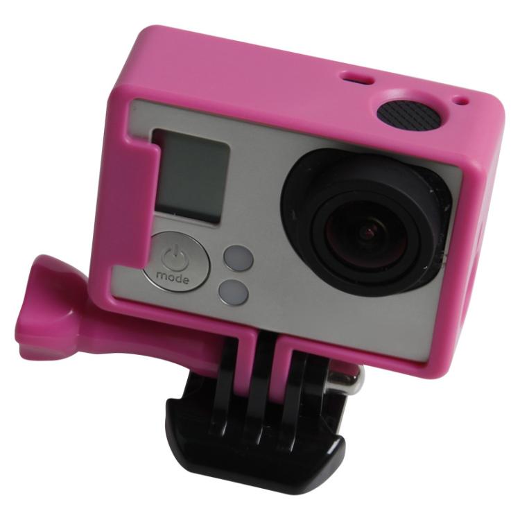 TMC High Quality Tripod Cradle Frame Mount Housing for GoPro HERO4 /3+ /3, HR191(Magenta) - Protective Frame by TMC | Online Shopping UK | buy2fix