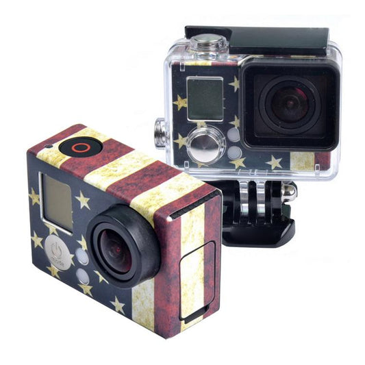 Retro US Flag Pattern Case Sticker for GoPro HERO3+ /3 by buy2fix