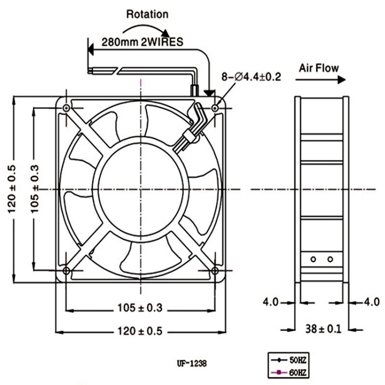 2123HSL 12038 DP200A 220V Brushless Cooling Fan by buy2fix