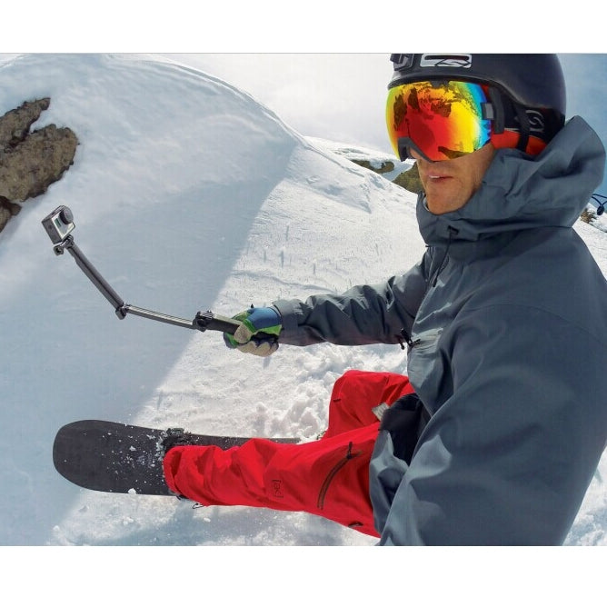 3-Way Multi Function Extendable Monopod Tripod Folding Rotating Arm Camera Handle for GoPro, Insta360, DJI and Other Action Cameras by buy2fix