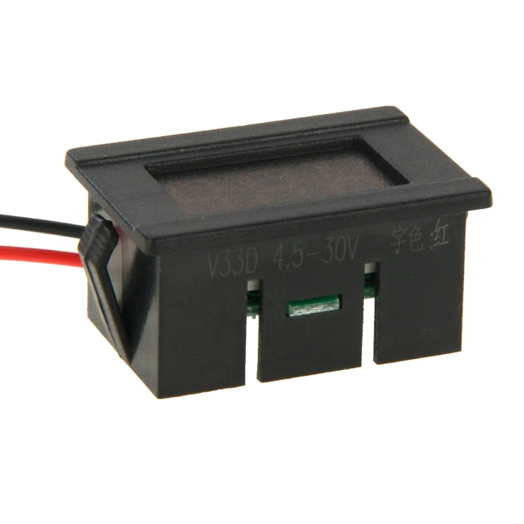 V33D 2 Wires Red Light Display Mini Digital Voltage Meter, Measure Voltage: DC 4.5-120V - Current & Voltage Tester by buy2fix | Online Shopping UK | buy2fix
