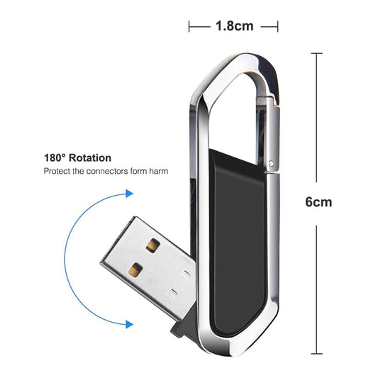 16GB Metallic Keychains Style USB 2.0 Flash Disk (Black)(Black) by buy2fix