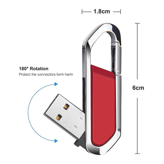 4GB Metallic Keychains Style USB 2.0 Flash Disk (Red)(Red) by buy2fix