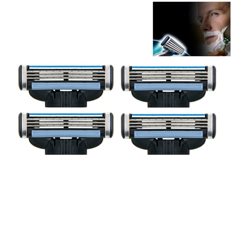 4 PCS Face Care Barber Shaving Razor Blade Refills Replacement Kit for Man - Shavers Parts by buy2fix | Online Shopping UK | buy2fix