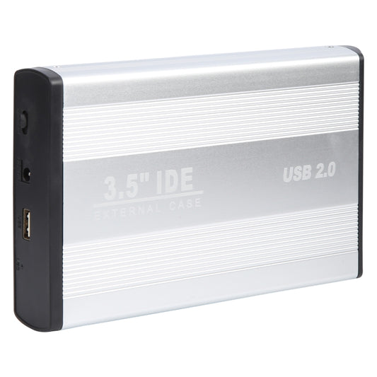 3.5 inch HDD External Case, Support IDE Hard Drive, EU Plug (Silver) - HDD Enclosure by buy2fix | Online Shopping UK | buy2fix
