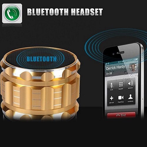 S28 Metal Mobile Bluetooth Stereo Portable Speaker with Hands-free Call Function(Brown) - Desktop Speaker by buy2fix | Online Shopping UK | buy2fix
