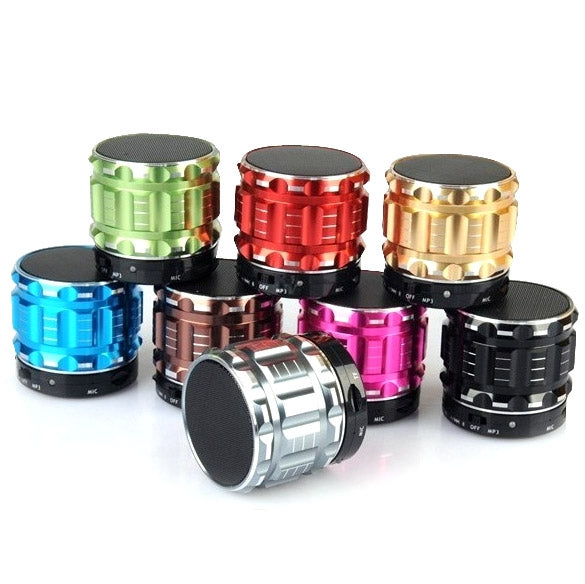 S28 Metal Mobile Bluetooth Stereo Portable Speaker with Hands-free Call Function(Gold) - Desktop Speaker by buy2fix | Online Shopping UK | buy2fix