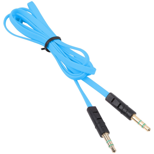 1m Noodle Style Aux Audio Cable 3.5mm Male to Male, Compatible with Phones, Tablets, Headphones, MP3 Player, Car/Home Stereo & More(Blue) by buy2fix