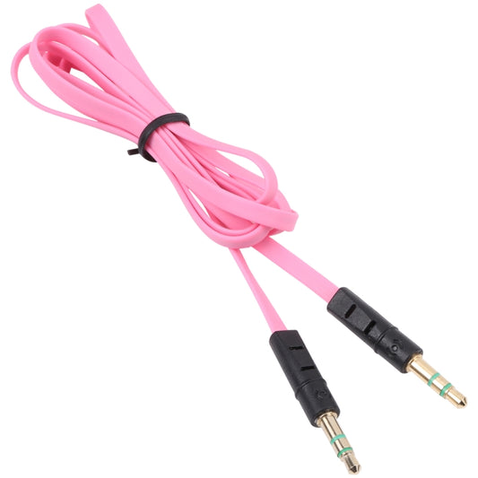 1m Noodle Style Aux Audio Cable 3.5mm Male to Male, Compatible with Phones, Tablets, Headphones, MP3 Player, Car/Home Stereo & More(Pink) by buy2fix