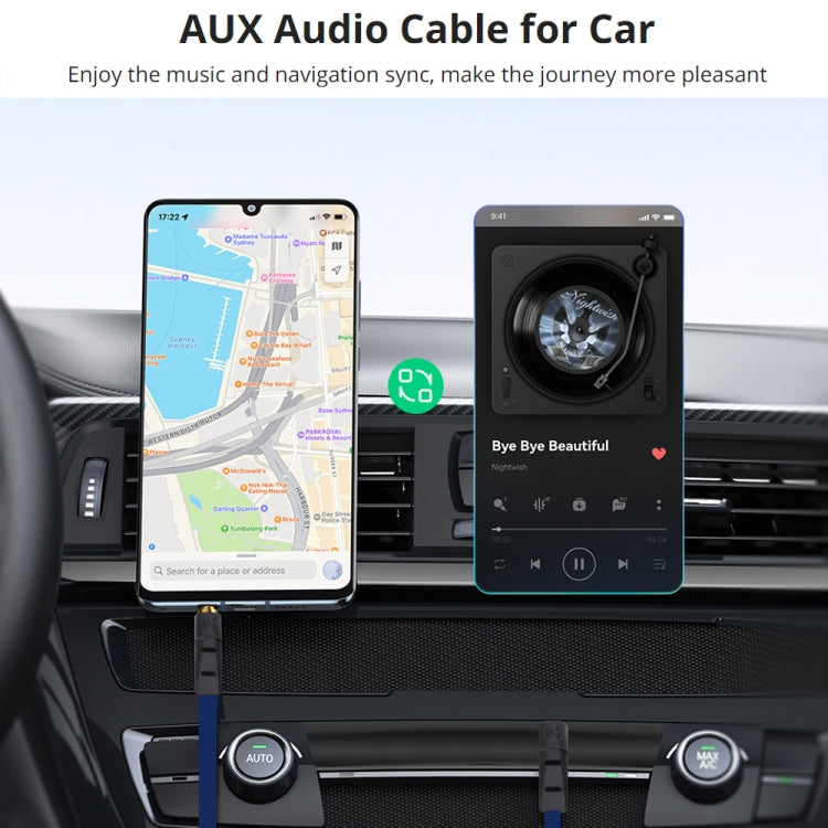 1m Noodle Style Aux Audio Cable 3.5mm Male to Male, Compatible with Phones, Tablets, Headphones, MP3 Player, Car/Home Stereo & More(Pink) by buy2fix