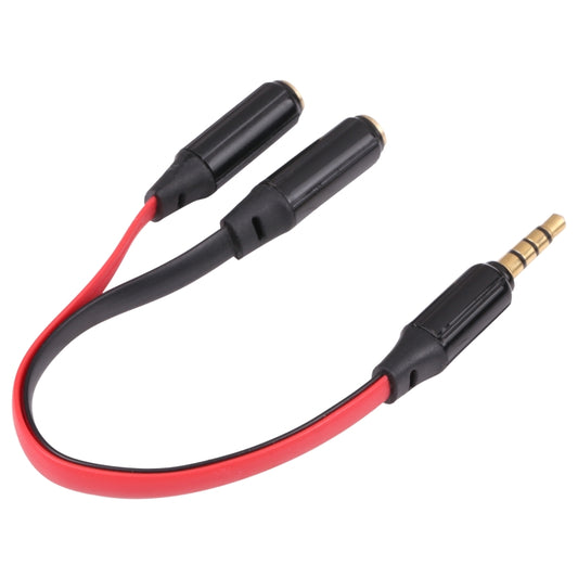 Noodle Style Aux Audio Cable 3.5mm Male to 2 x Female Splitter Connector, Compatible with Phones, Tablets, Headphones, MP3 Player, Car/Home Stereo & More by buy2fix