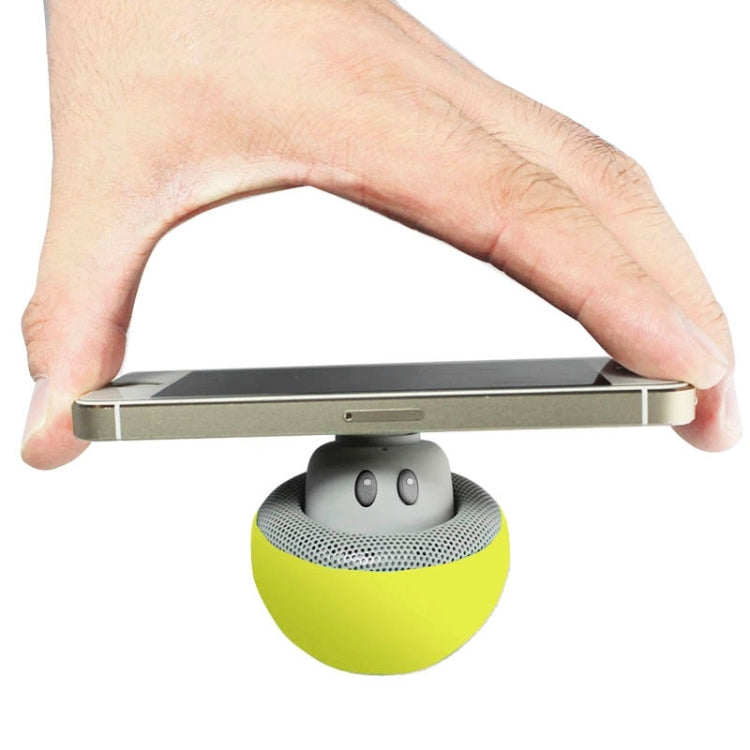 Mushroom Shape Bluetooth Speaker with Suction Holder(Yellow) - Desktop Speaker by buy2fix | Online Shopping UK | buy2fix