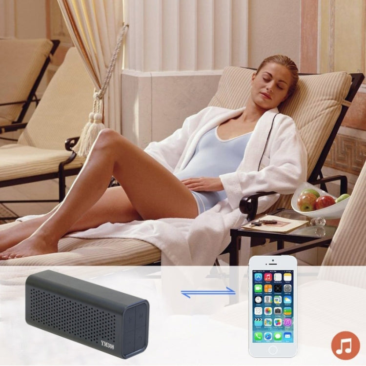 YM-308 Portable Rechargeable NFC Bluetooth Speaker, Support TF Card(Black) - Desktop Speaker by buy2fix | Online Shopping UK | buy2fix