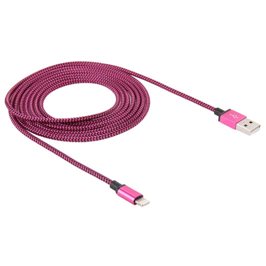 2A Woven Style USB to 8 Pin Sync Data / Charging Cable, Cable Length: 1m(Purple) by buy2fix