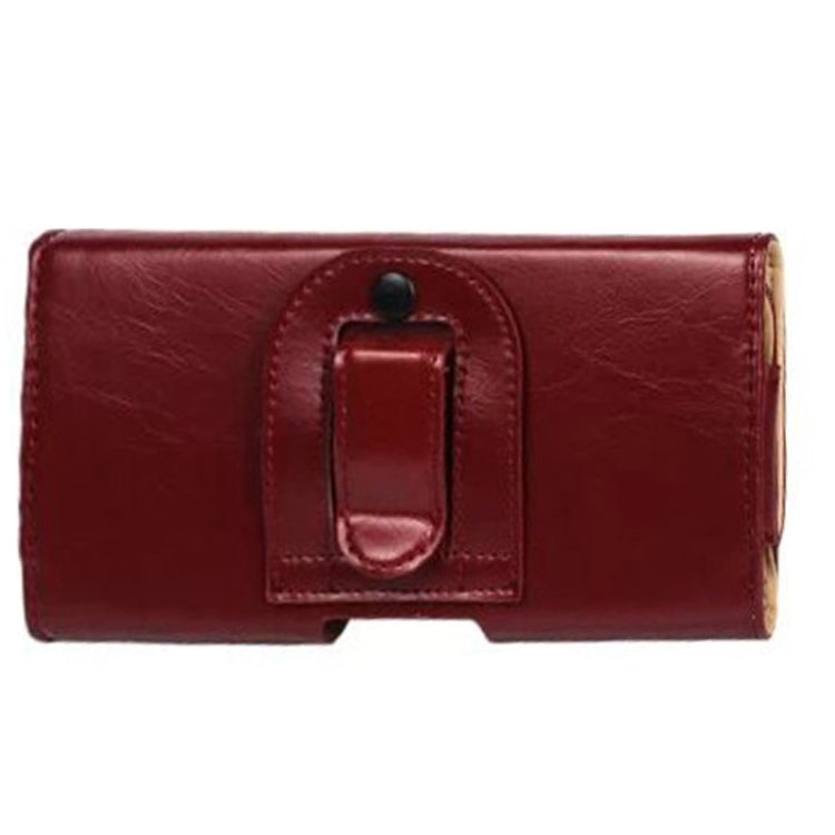 Crazy Horse Texture Horizontal Style Leather Waist Bag for iPhone 6 Plus & 6S Plus / Galaxy Note 4 / Note 3 / Note 2 / A5 & A3(Dark Red) - More iPhone Cases by buy2fix | Online Shopping UK | buy2fix