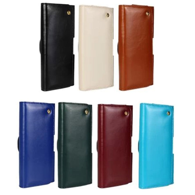 Crazy Horse Texture Horizontal Style Leather Waist Bag for iPhone 6 Plus & 6S Plus / Galaxy Note 4 / Note 3 / Note 2 / A5 & A3(Dark Blue) - More iPhone Cases by buy2fix | Online Shopping UK | buy2fix