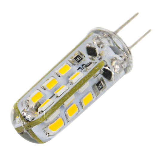 G4 2W 120LM Silicone Corn Light Bulb, 24 LED SMD 3014, Warm White Light, DC 12V by buy2fix